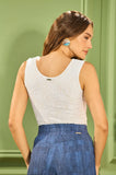 ONE UP - Top Renda OFF White - Verão 27