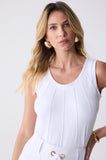 ONE UP - Top White Nervuras Branco