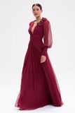 PATBO - Vestido Longo Vermelho Escuro