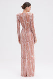 PATBO - Vestido Longo PATBO Graphic Leaves Rosa Claro