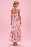 PATBO - Vestido Longo Orchid Bloom Rose - Verão 27
