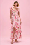 PATBO - Vestido Longo Orchid Bloom Rose - Verão 27