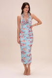 PATBO - Vestido Midi Eterea Azul - Verão 27
