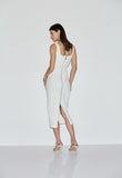 CAOS - Vestido de Alfaiataria Pespontado OFF White - Verão 27