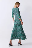 ONE UP - Vestido Midi Agatha Verde