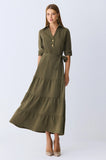 ONE UP - Vestido Army Verde