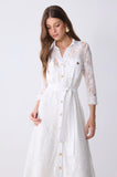 ONE UP - Vestido Chemise Renda OFF White