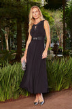 ONE UP - Vestido Crepe Black C/ Fivela Liz Preto