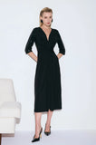 ONE UP - Vestido Crepe Black C/ Mini Paetê