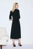 ONE UP - Vestido Crepe Black C/ Mini Paetê