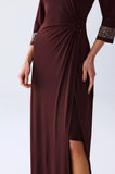 ONE UP - Vestido Crepe Brown C/ Ilhos Marrom