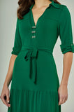 ONE UP - Vestido Crepe Green com Cristal Verde