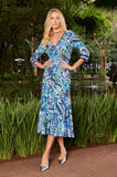 ONE UP - Vestido Elise Azul C/ Manga