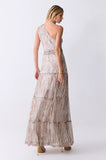 ONE UP - Vestido Longo Heloisa C/ Aplique Bege