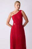 ONE UP - Vestido Plisse Red Vermelho