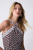 ONE UP - Vestido Pois Brown / White Pois Brown / White Marrom