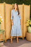 ONE UP - Vestido Renda Blue Sky - Verão 27
