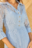 ONE UP - Vestido Renda Blue Sky - Verão 27
