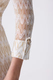 ONE UP - Vestido Renda OFF/ Gold OFF
