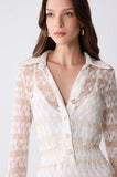 ONE UP - Vestido Renda OFF/ Gold OFF