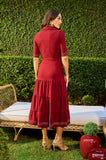 ONE UP - Vestido Veneza Bordeaux - Verão 27