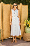 ONE UP - Vestido Viena White C/ Gold - Verão 27