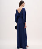 ARTE SACRA - Vestido Longo C/ Manga Azul Profundo Imperial