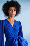 ALPHORRIA - Vestido Longo com Laço Azul