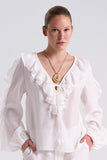 ALPHORRIA - Blusa Babados OFF White