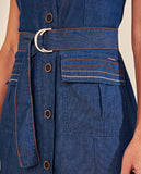 SCALON - Vestido Jeans Midi Destroyer