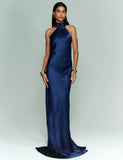 Ana Vargas - Vestido Longo Austin Marinho