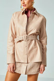OLIVIA'S - Camisa Alongada com Cinto Macramê Bale