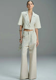 CAOS - Casaqueto De Linho Com Transfer OFF White