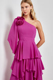 AVE RARA - Vestido Longo Flor Palace Magenta