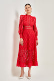AVE RARA - Vestido Lovely Lace Vermelho