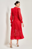 AVE RARA - Vestido Lovely Lace Vermelho