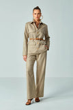 OLIVIA'S - Parka com Cinto Couro Camel