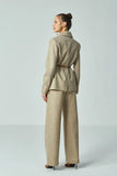 OLIVIA'S - Parka com Cinto Couro Camel