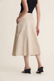 CORI - Saia Gode em Cotton Twill Bege - Verão 27