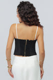 VITORIA VARGAS - Top Stella Crepe Preta Vies OFF White