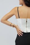 VITORIA VARGAS - Top Stella Crepe OFF White Vies Preta