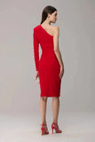 CAOS - Vestido Midi Crystal Square Bordado Vermelho