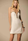 CAOS - Vestido Curto Sem Alça Bordado OFF White