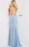 JOVANI - Vestido Longo Fenda Azul Light