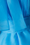 AGILITÀ - Vestido Longo Camadas Organza Azul - Inverno 22