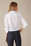 AGILITÀ - Camisa Cropped Voil Pespontos Branco