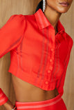 AGILITÀ - Camisa Cropped Gola Vermelho