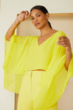 AGILITÀ - Kaftan Cropped Amarelo Mykonos - Verão 23