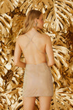 FABULOUS AGILITÀ - Vestido Curto Naomi Dourado - Verão 23