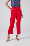 SCALON - Calça Linho Pantacropped Tulipa Vermelho - Verão 23